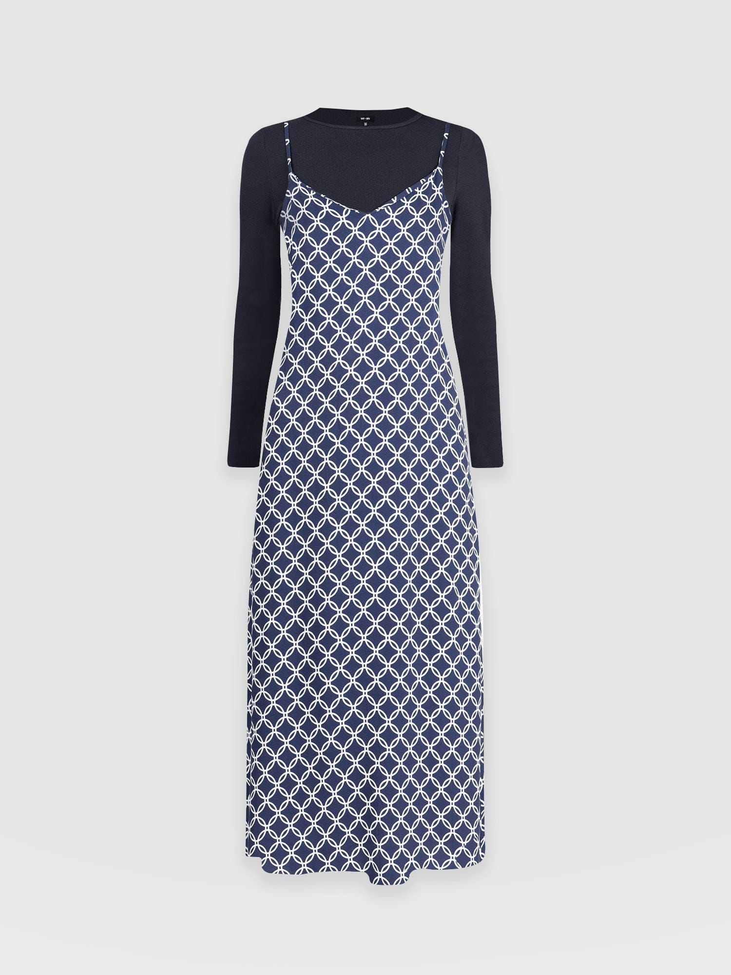 Sasha 2-In-1 Dress Blue Mosaic Geo - Women's Dresses | Saint + Sofia® USA